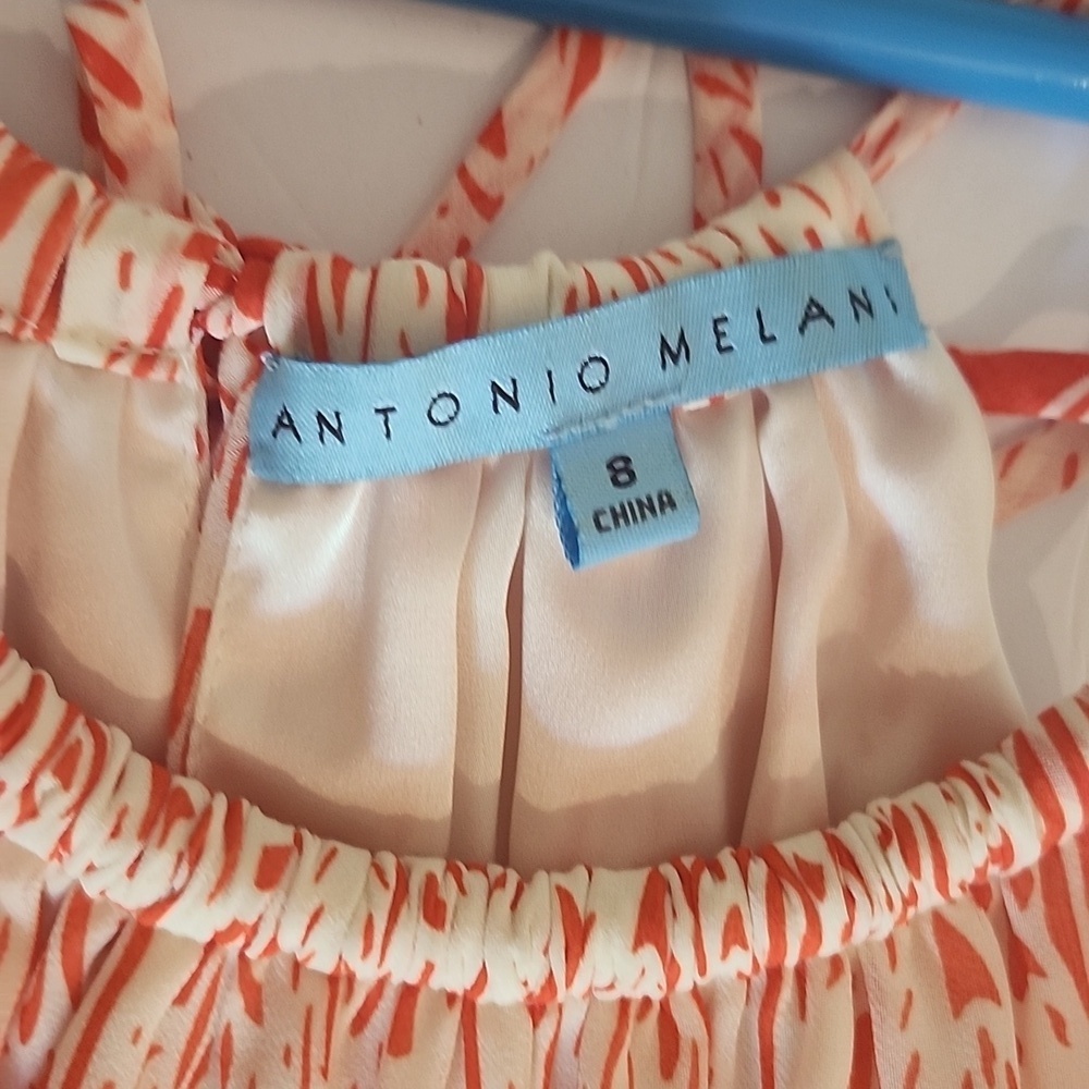 ANTONIO MELANI Coral Patterned Maxi Dress - Picture 4 of 11